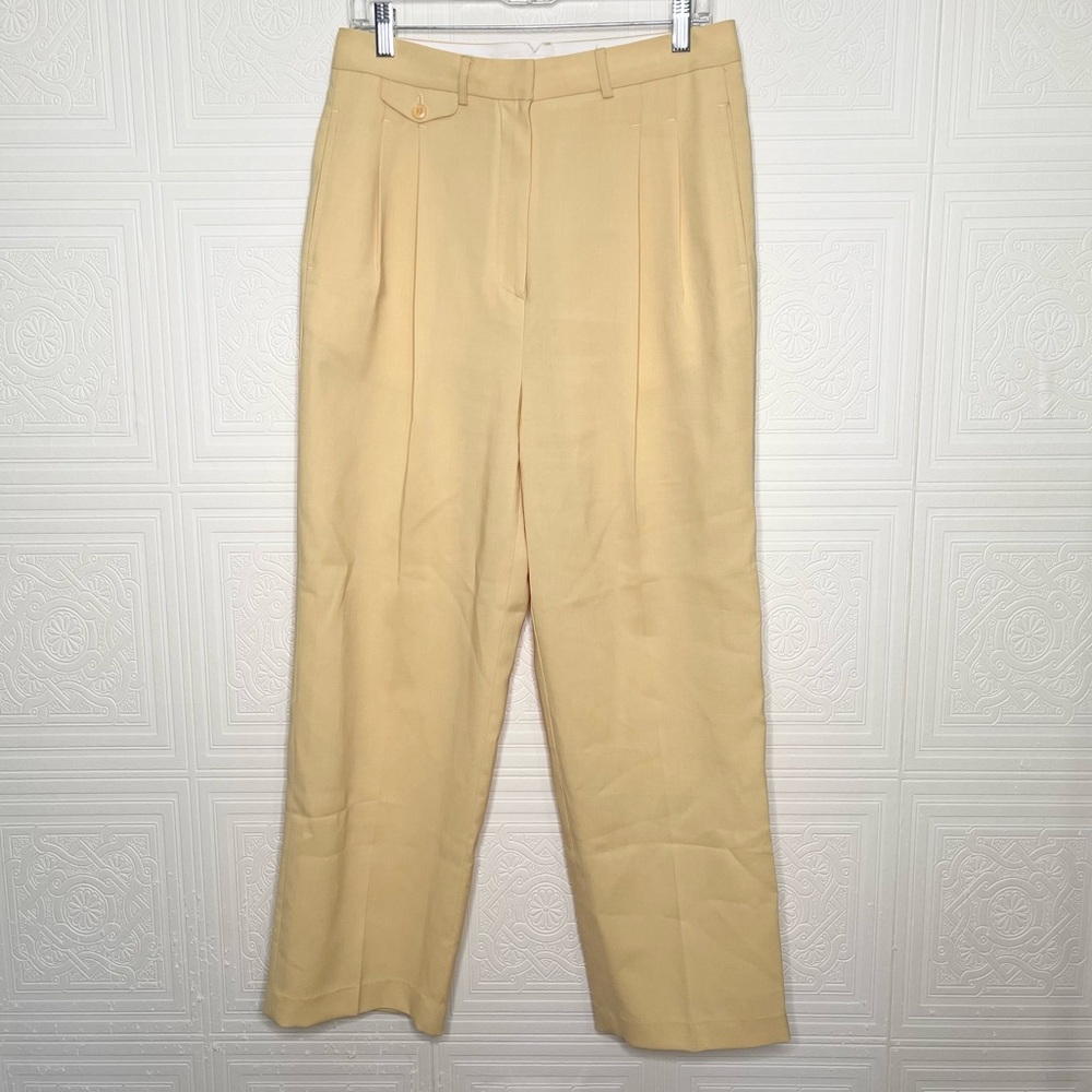 Frankie Shop Butter Yellow Pleated Trouser Large